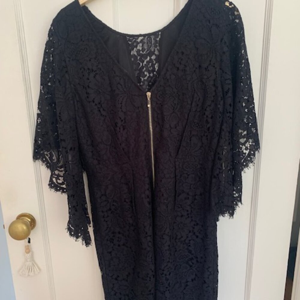 Marciano black lace mini cocktail dress. Size 10 - Picture 2 of 3